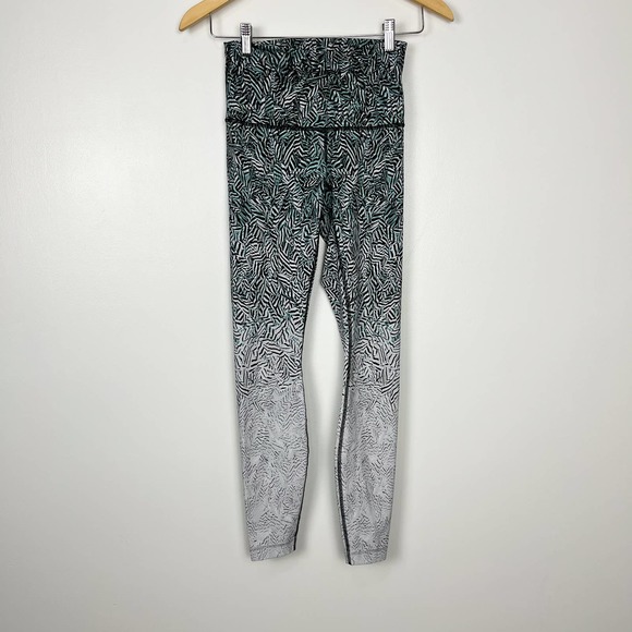 Lululemon Hi Rise Wunder Under Pant Dazzle Nulux Patterned Leggings Size 6 - Picture 2 of 13